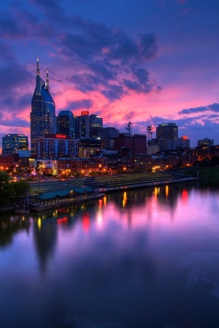 Ночной город обои