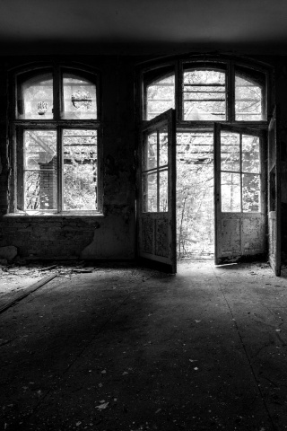 Комната в заброшенном здании обои