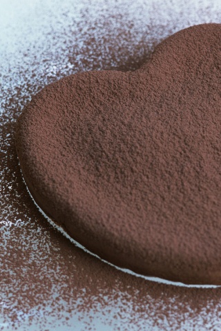 Шоколадное сердце обои