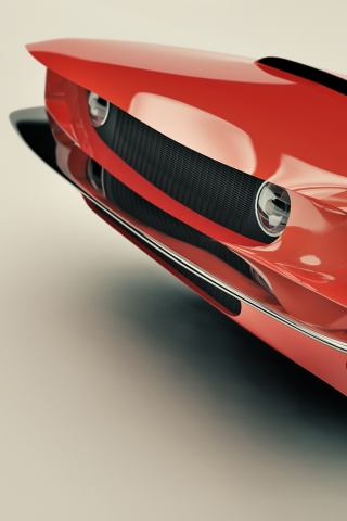 Красный ретро автомобиль обои