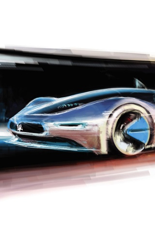 Эскиз Мазерати Birdcage обои