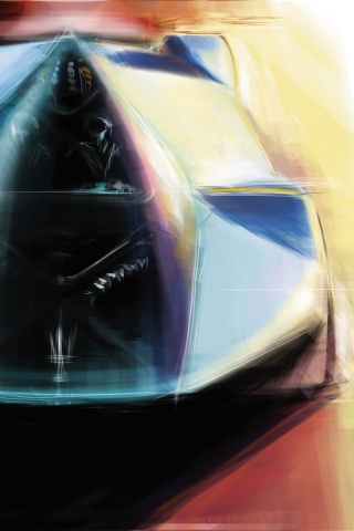 Зарисовка Maserati Birdcage обои