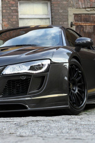Черная Audi R8 обои