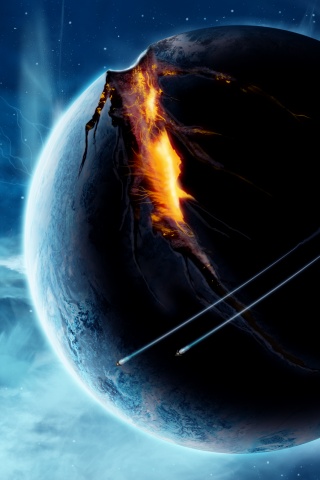 Эвакуация с гибнущей планеты обои