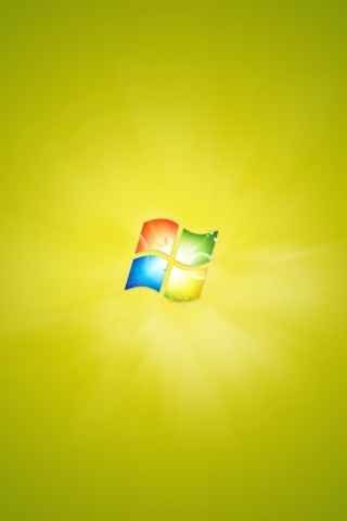 Сочный зеленый логотип Windows 7 обои