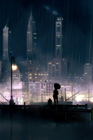 Дядька с зонтиком же обои