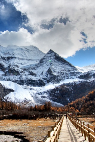 Дорога в горы обои