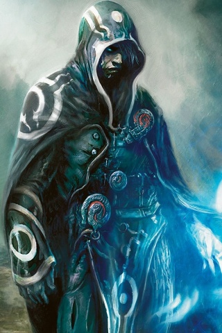 Темный маг в плаще-накидке обои