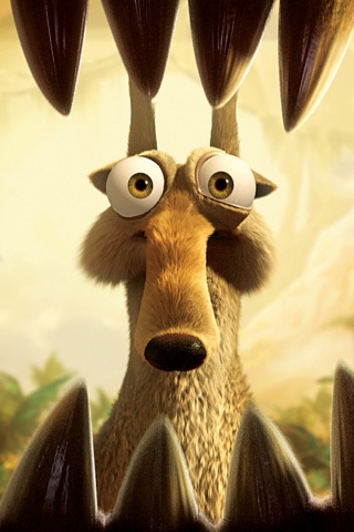 Скрэт и динозавр обои