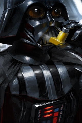 Дарт Вейдер с ингалятором обои