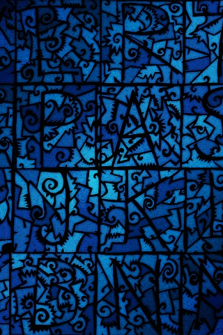 Витражные буквы обои