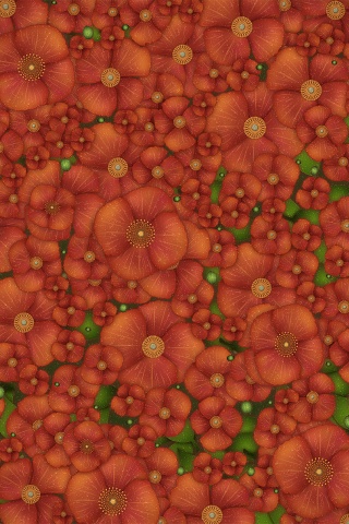 Рисунко с красными цветами обои