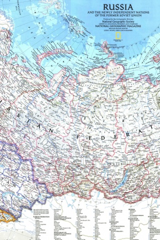 Карта России обои