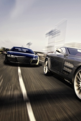 Гонка Ауди и Мерседеса обои