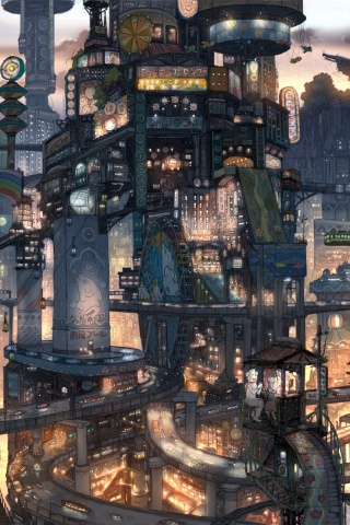 Город будущего обои