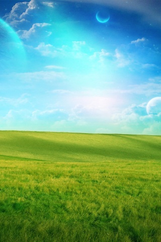 Луг на другой планете обои