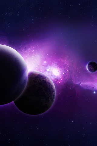 Фиолетовая вселенная обои