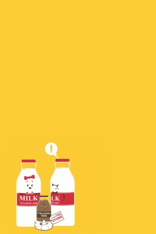 Бутылка молока сходила налево обои