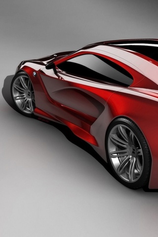Красный концепт BMW обои