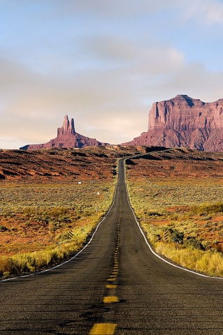 Дорога в пустыне обои