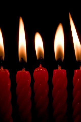 Красные свечи обои