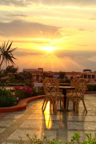 Закат в Хургаде обои