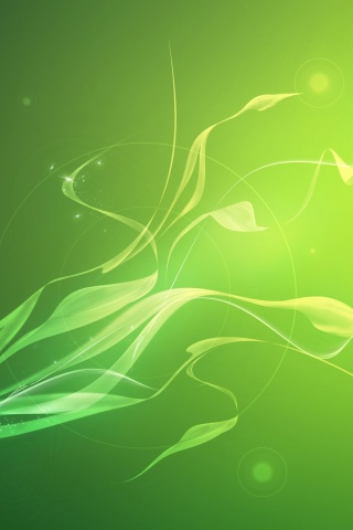 Зеленые абстрактные лепестки обои