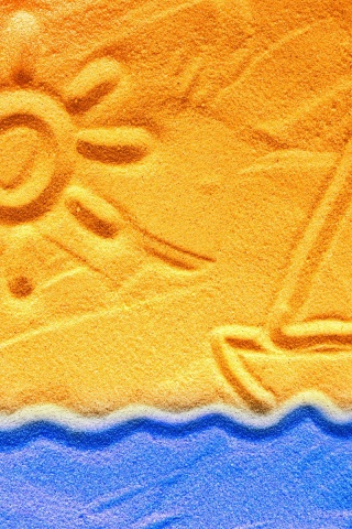 Рисунки на песке обои