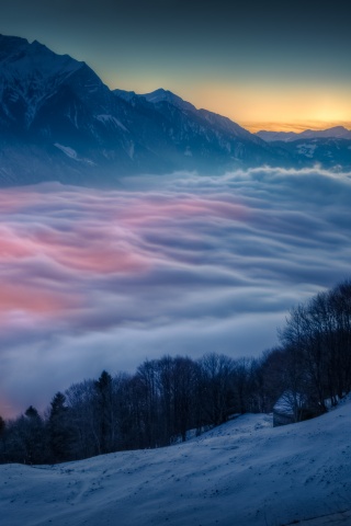 Туман в долине обои