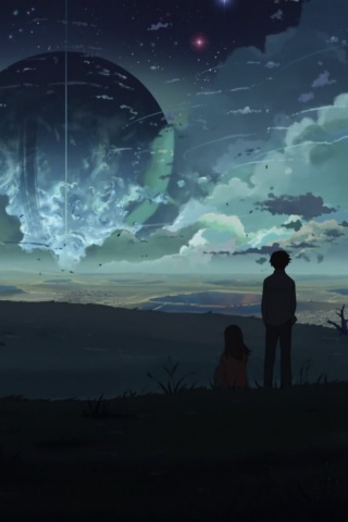 Кадр из творения Макото Синкая обои