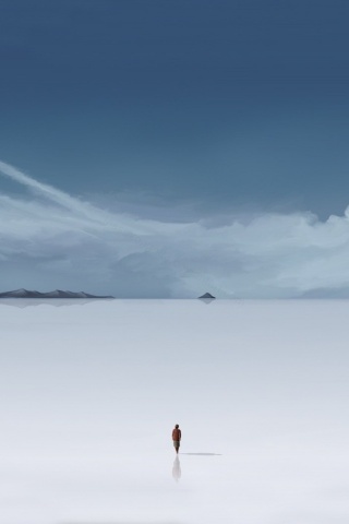 Человек и пустошь обои