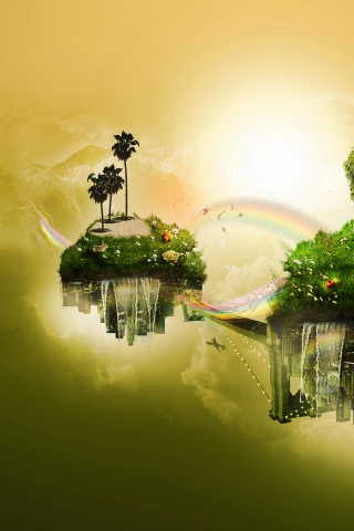 Парящие острова обои