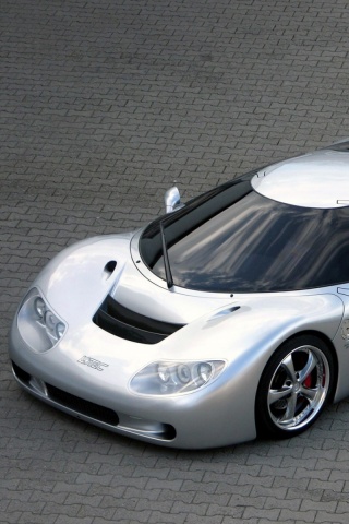 Красивый серебристый спорткар обои