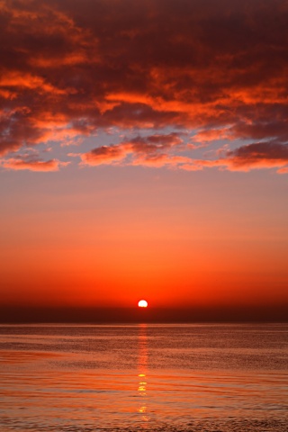 Багровый закат обои