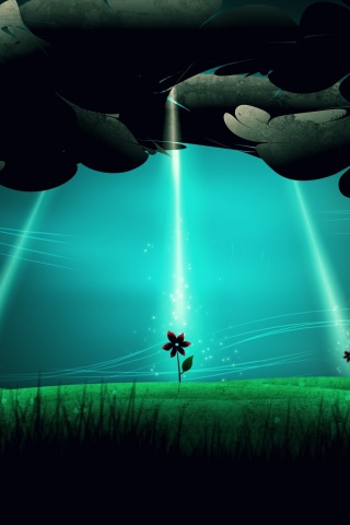 Свет для цветов обои