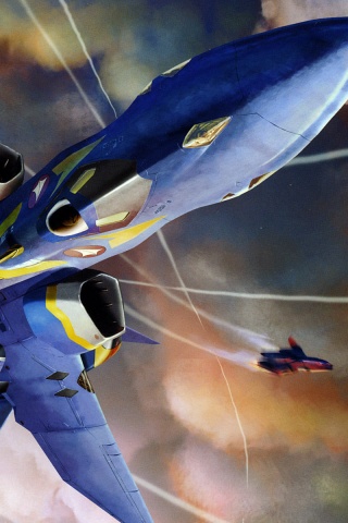 Фантастический самолёт делает бочку обои