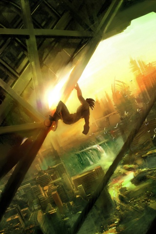 Мутант в постапокалиптическом городе обои