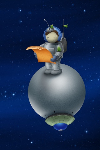 Космонват на луне обои