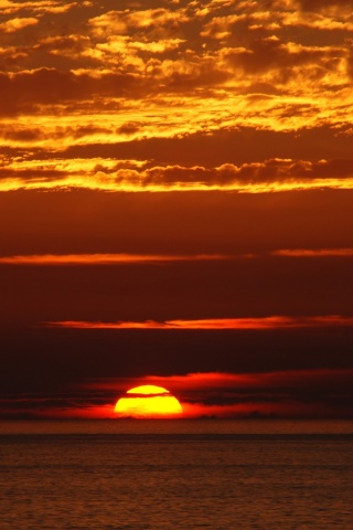 Закат в море обои