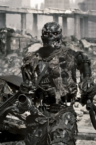 Терминатор на развалинах обои