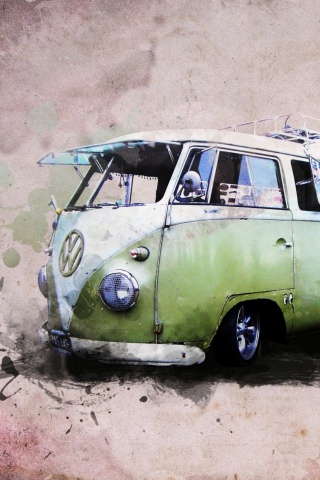Фольксваген 56 года - лучший фургон для путешествий обои