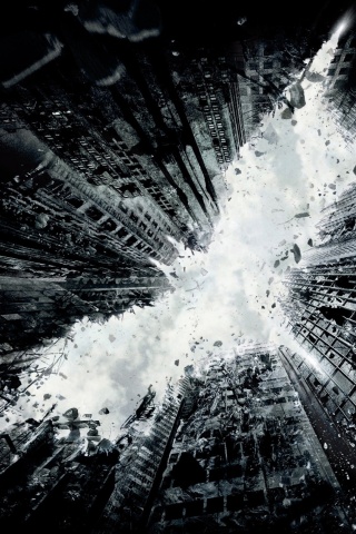 Темный рыцарь среди рушащегося мира обои