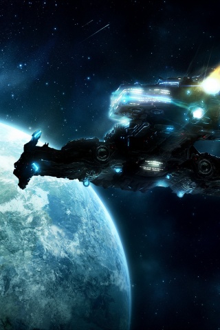 Hyperion летит к земле обои