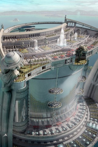 Город будущего обои