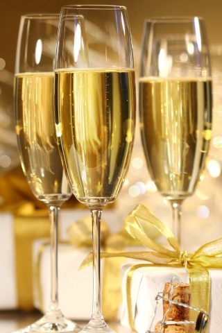 Бокалы с шампанским обои
