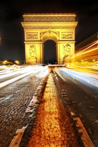 Елисейские поля с Триумфальной аркой обои