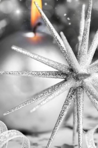 Новогодние игрушки и украшения обои