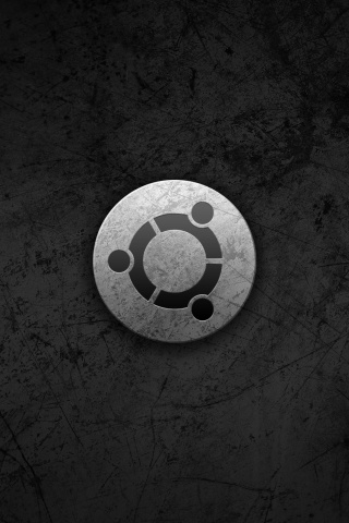 Логотип убунту из металла обои