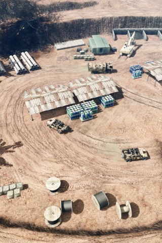 Вид на карьер из Crysis обои