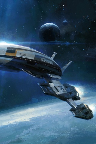 Корабль Normandy обои